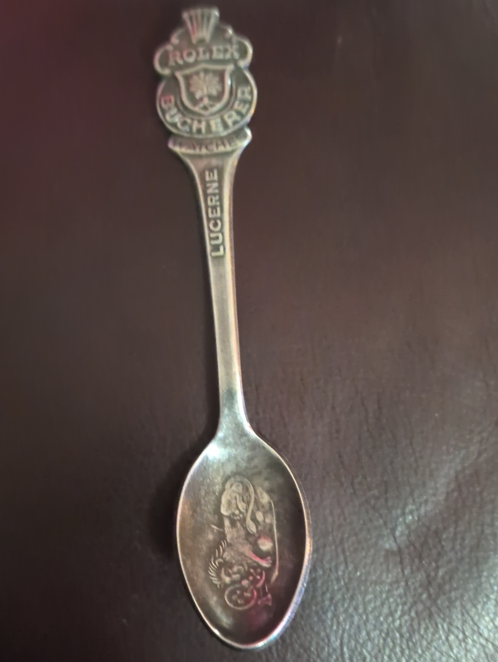 Rolex Silver Souvenir Spoon with Lucerne Crest